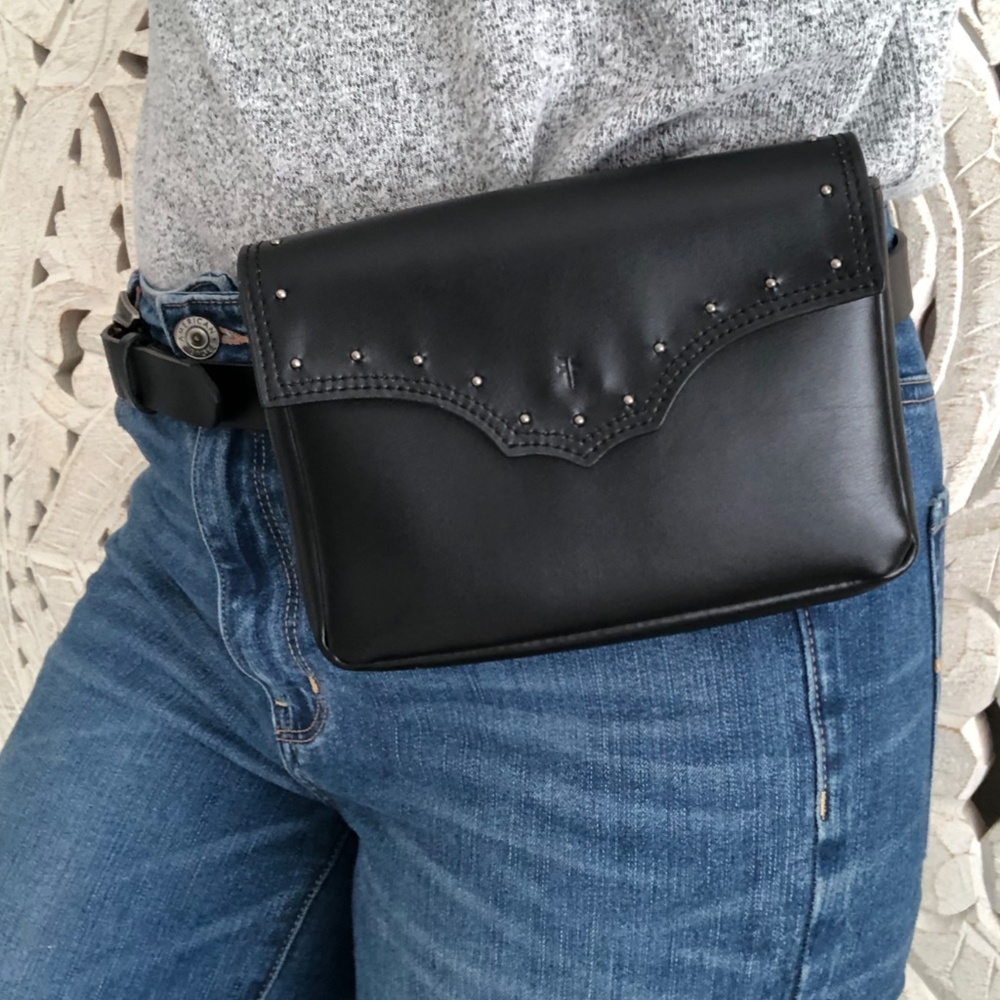 Frye belt bag, Frye studded leather belt bag